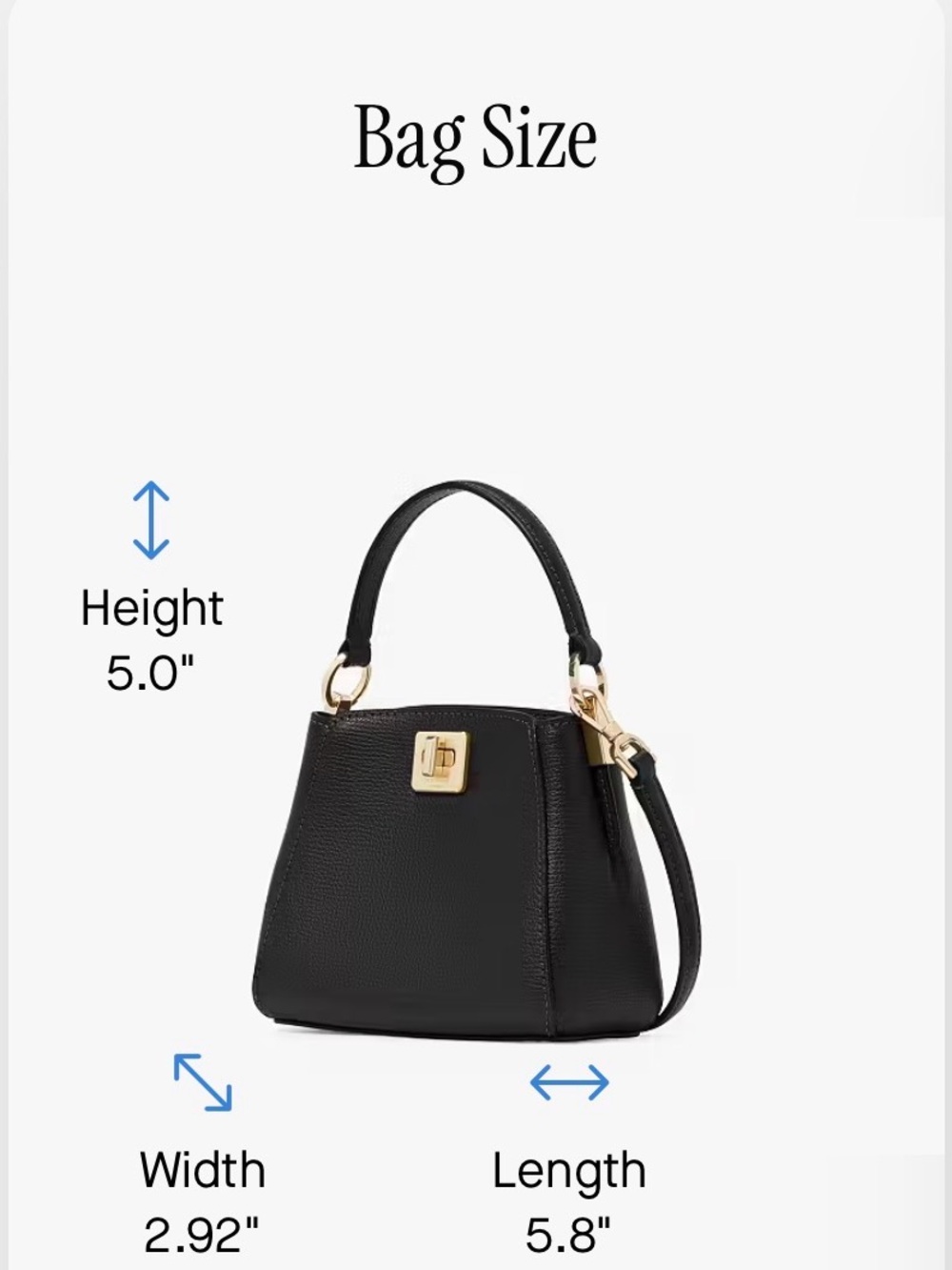 Kate Spade Black Pebbled Leather Mini Top-Handle Bag with Gold Hardware - Picture 7 of 7